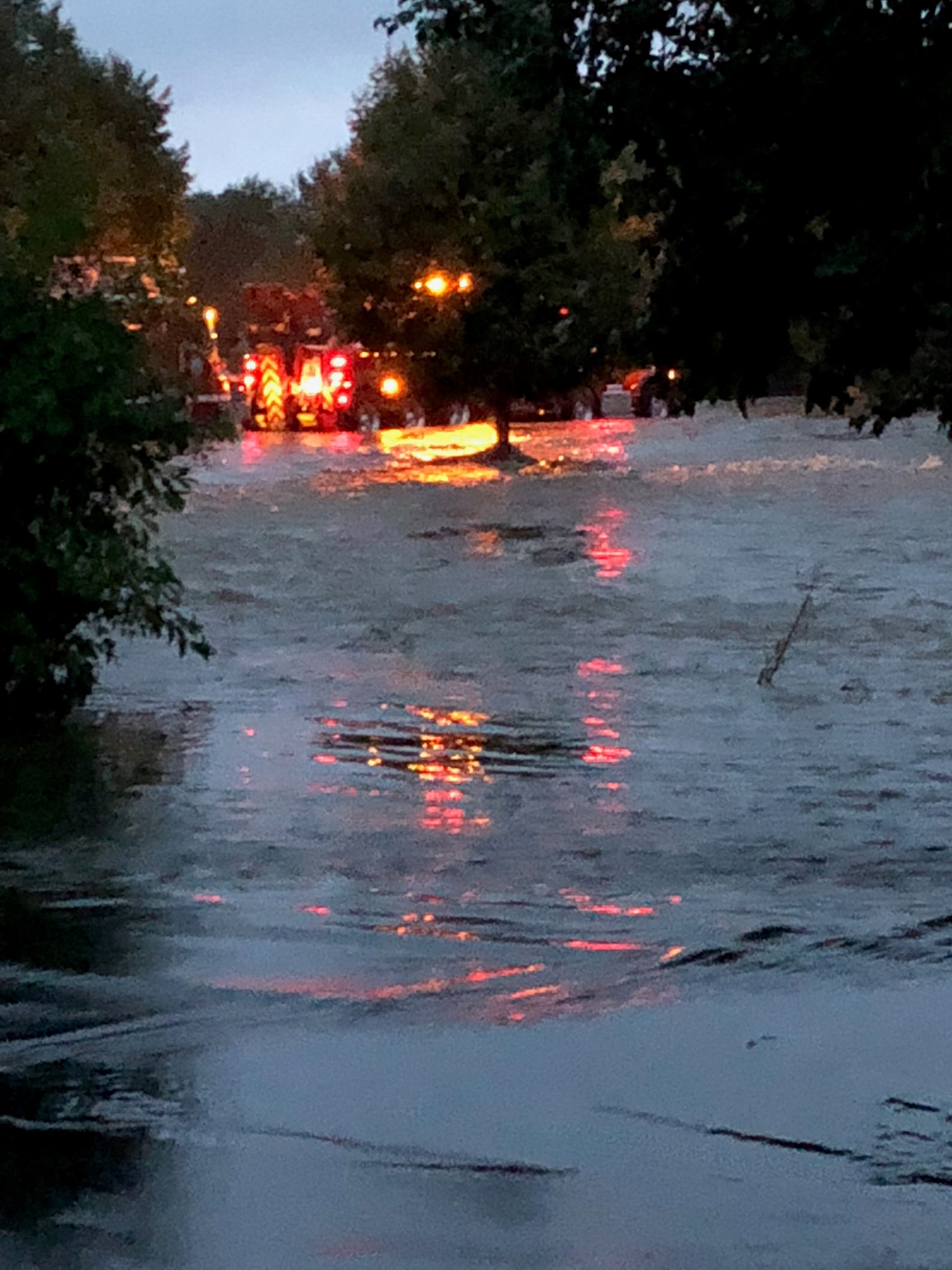 WDNR wardens were among numerous emergency response agencies at flooded and washed out roads that caught drivers by surprise in Madison and other western Dane County communities overnight August 20 as a record-setting rainfall pummeled the area.
