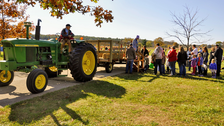 Hayrides are one of the popular events at the MacKenzie Center Fall Festival which this year is Oct. 5. - Photo credit: DNR