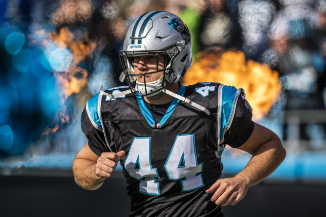Former Notre Dame long snapper J.J. Jansen, who has spent over a decade in the NFL (Photo Courtesy of the Carolina Panthers)