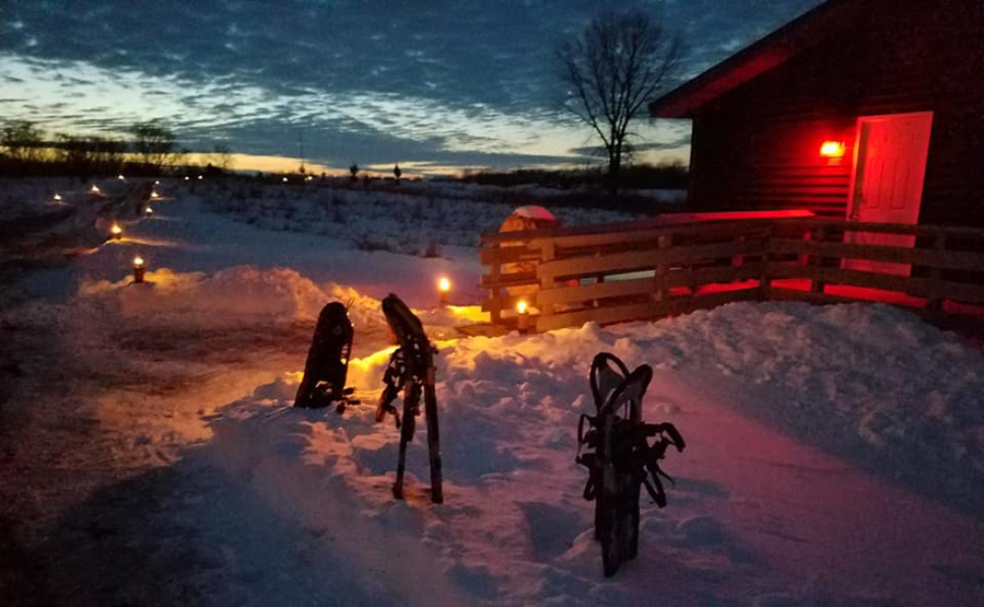 Candlelight events offer a variety of options. Some have cross-country skiing, snowshoeing and hiking. Others may just offer one activity. - Photo credit: DNR