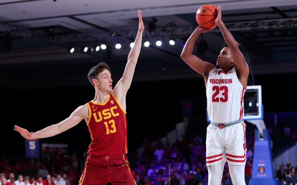 Chucky Hepburn was shooting 26.8% before the Badgers' game against USC, but he came through by making 3 of 5 three-pointers and 7 of 15 shots overall to finished with 17 points in a 64-59 victory.
